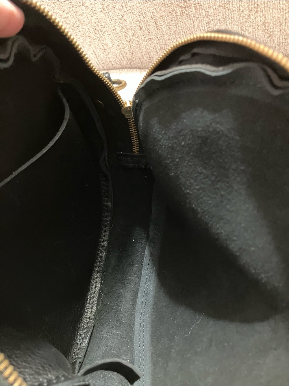 Portland Leather Pebbled Black Round Leather Crossbody - Picture 8 of 9